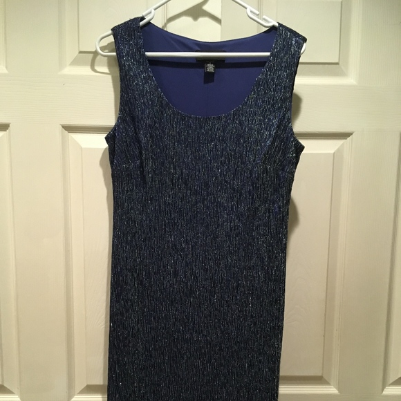 R&M Richards evening dress, blue and sliver - Picture 5 of 8